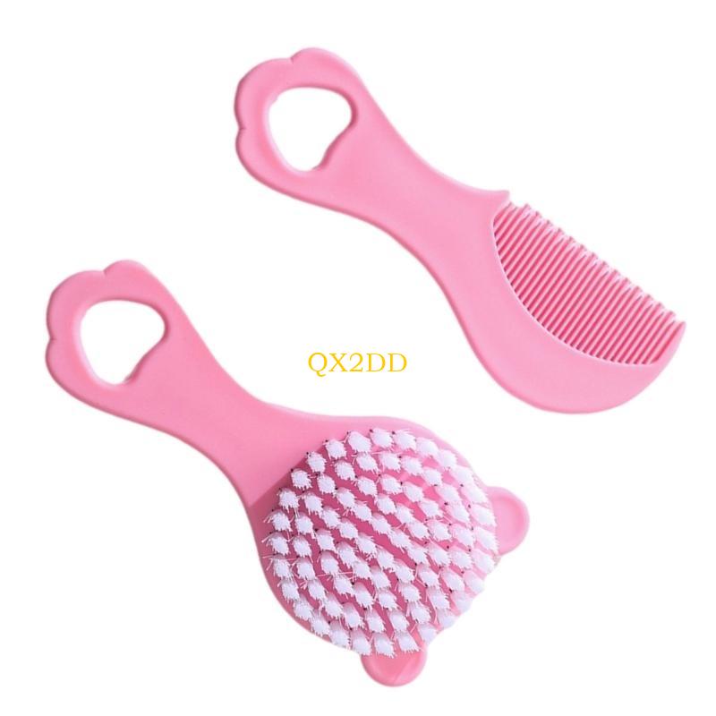 Baby Products Mothercare - QX2D 2ชิ้นชุดดูแลเด็กทารกแรกเกิดหวีแปรงการ์ตูนหมีดูแลเส้นผมเครื่องมือทำความสะอาดแปรงผลิตภัณฑ์แม่และเด็ก