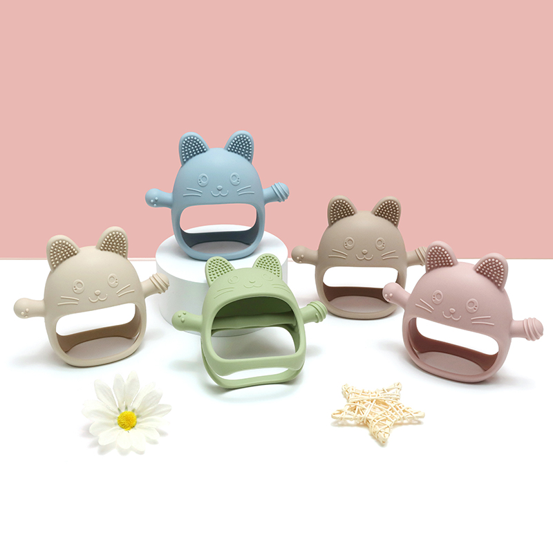 Baby Products Mothercare - แหวนกัดซิลิโคนเกรดอาหารสำหรับเด็กแม่1ชิ้นของเล่นสำหรับกัดรูปการ์ตูนสำหรับเด็กทารกอุปกรณ์สำหรับเด็กทารกที่กัด