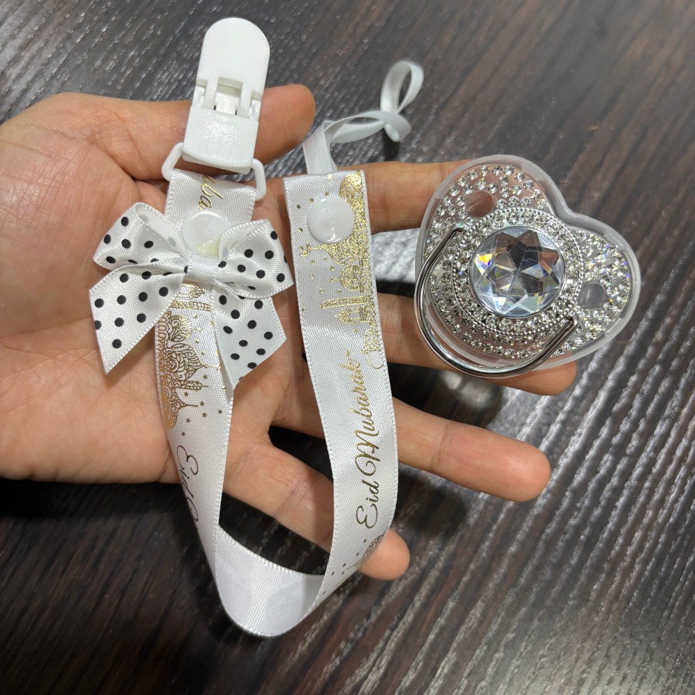 Baby Products To Gift - จุกนมหลอกเด็กสีทองระยิบระยับพร้อมที่เก็บจุกนมหลอก ผลิตภัณฑ์ดูแลเด็กแรกเกิด - ดีไซน์เปล่งประกายไม่เหมือนใคร เป็นของขวัญที่ปลอบประโลมใจ