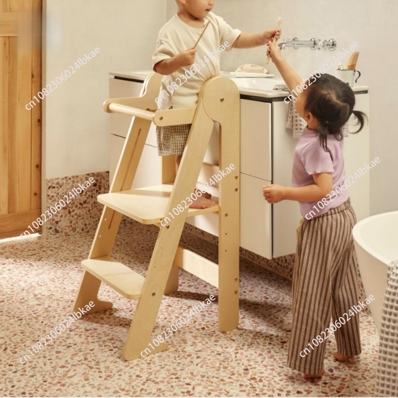 เก้าอี้เด็กแบบพับได้ ทำจากไม้  - Toddler Learning Tower บทวิจารณ์และราคา