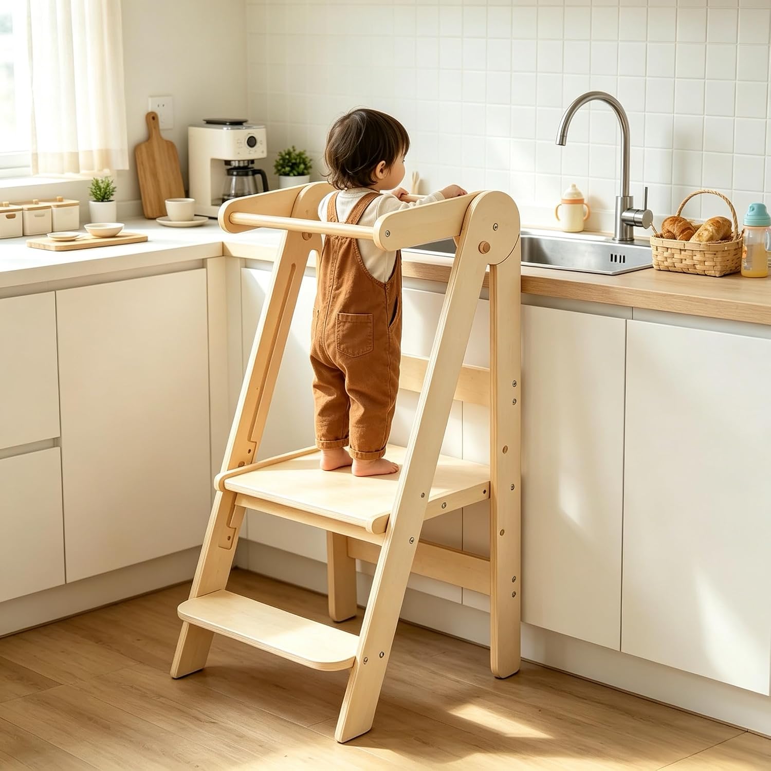 หอคอยสำหรับเด็กเล็กแบบพับได้,  - Toddler Learning Tower บทวิจารณ์และราคา