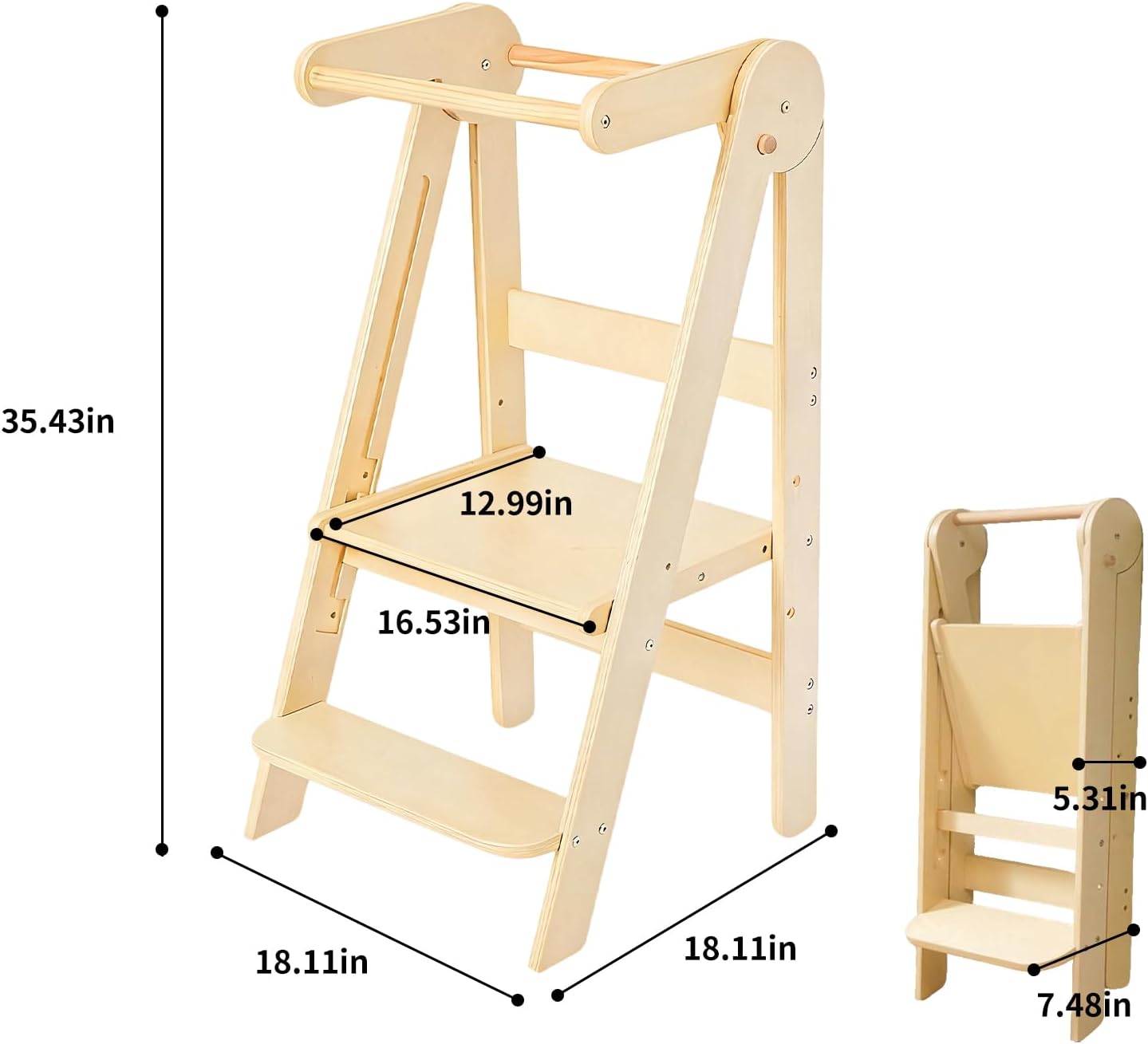 หอคอยสำหรับเด็กเล็กแบบพับได้,  - Toddler Learning Tower บทวิจารณ์และราคา